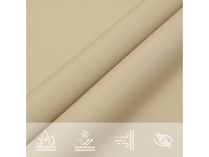  Voile de parasol - voile d'ombrage tissu oxford triangulaire 4,5x4,5x4,5 m beige  - Conforama E