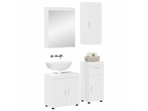 Ensemble de mobilier de salle de bain tulum 4 pièces blanc cf64730