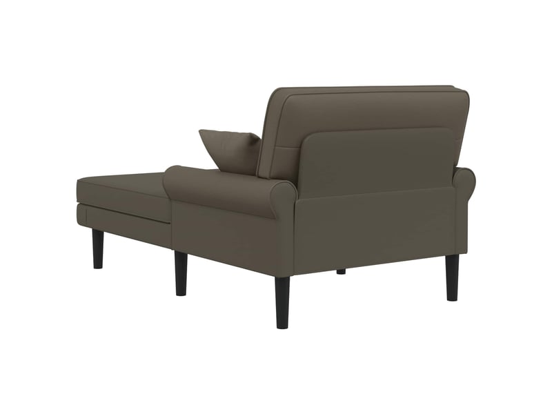 Vidaxl chaise longue gris simili cuir  - Conforama E