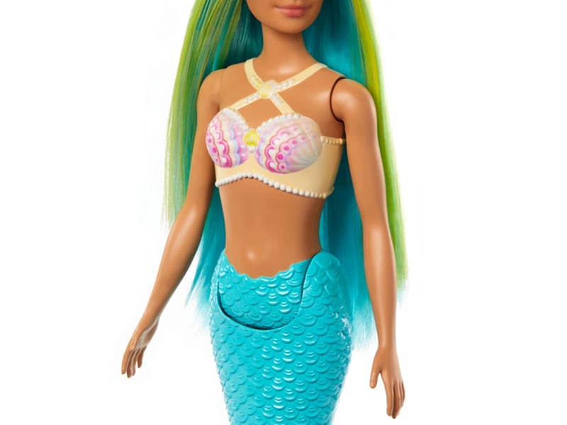  Barbie a touch of magic  poupée sirene bleue HRR03 - Conforama D