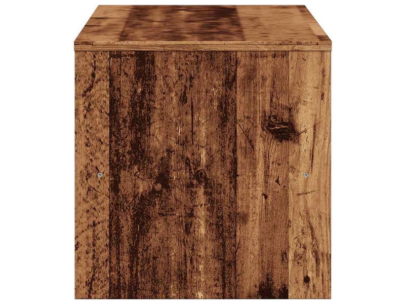  Meuble tv - banc tv - meuble de rangement vieux bois 80x40x40 cm bois d'ingénierie  - Conforama E
