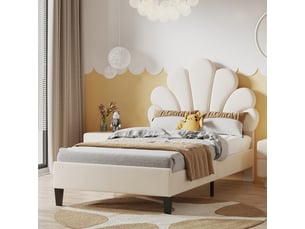 Lit simple 90x200 cm <strong>BRILVERDE </strong>  <strong></strong> coloris rouge