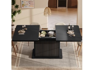 Table extensible 120-160 cm avec rangement intégré evryae