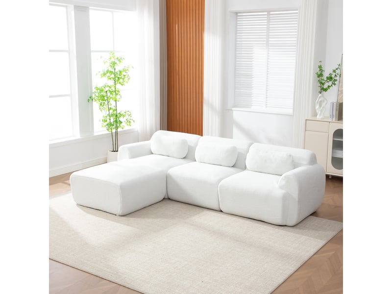  Canapé modulable | canapé de salon, mousse haute résilience 30d, base antidérapante, format compressé, facile à déplacer  - Conforama D