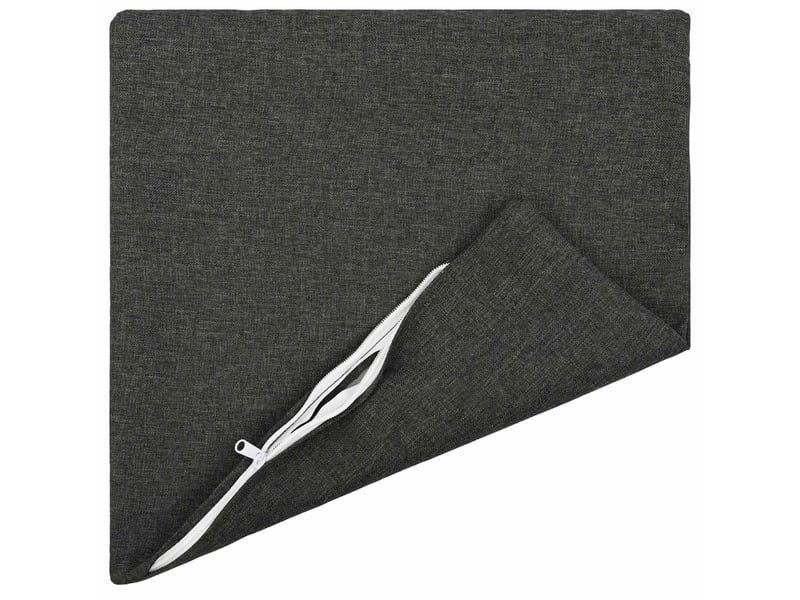  Lot de 2 coussins avec oreiller, coussins décoratifs heerlen gris foncé tissu cf50227  - Conforama C