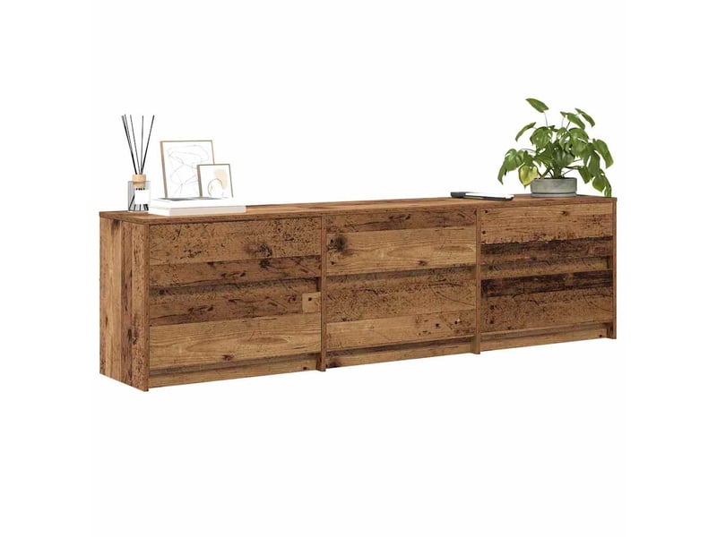  Meuble tv moderne, banc tv 180x34x50 cm bois ancien bois d'ingénierie  - Conforama C