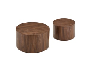 Table basse rond(e) coloris bois foncé <strong>BEAUNIV</strong> <strong></strong> - 62.8 cmx44 cm