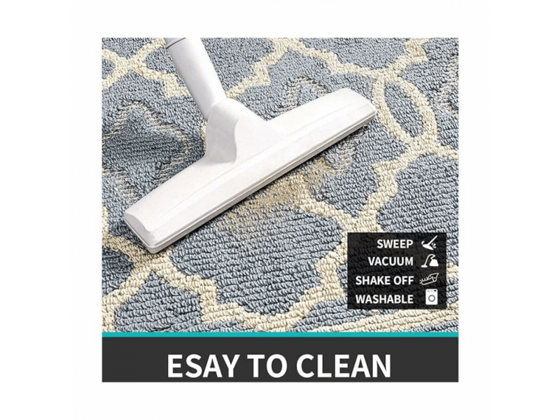  Paillasson antidérapant,tapis de porte intérieur et extérieur absorbant et résistant,tapis d'entrée lavable en machine,anti-poussière - 60 x 90 cm,gri  - Conforama B