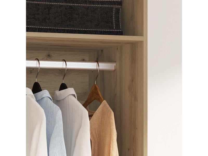  Armoire chambre, armoire de rangement chêne artisanal 50x50x200 cm bois d'ingénierie  - Conforama D
