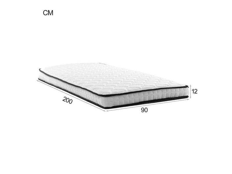  Matelas à ressorts - 90x200 cm - épaisseur 12 cm - fermeté h3 - modules ergonomiques - soulagement lombaire 90x200x12cm - Conforama E