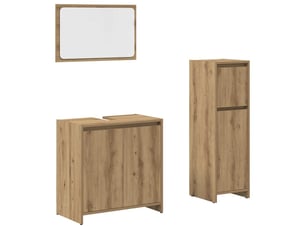 Ensemble de meubles salle de bain 3 pcs bois d'ingénierie cf63945