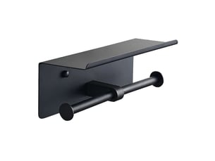 Porte papier toilette, double support papier toilette avec étagère rangement spacieuse
