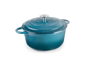 Lacor - cocotte ronde en fonte 20cm bleu  71700 -