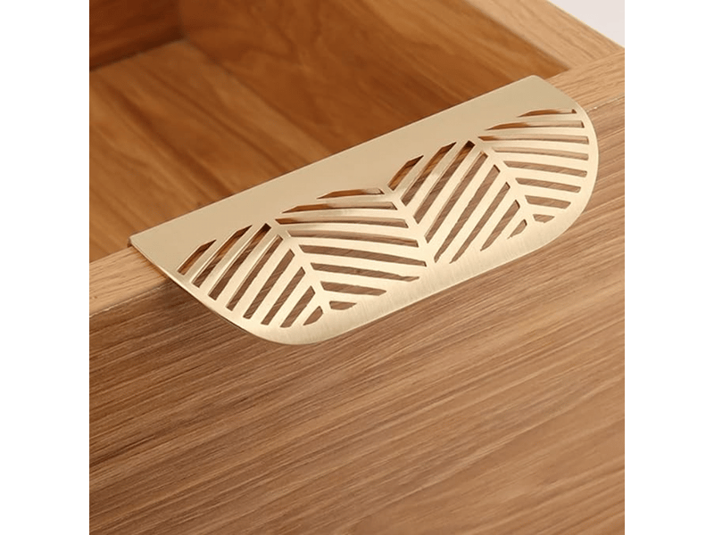 (jeu de 2) poignée de tiroir en laiton en forme de feuille poignée de porte de meuble poignée de porte d'armoire - Conforama D