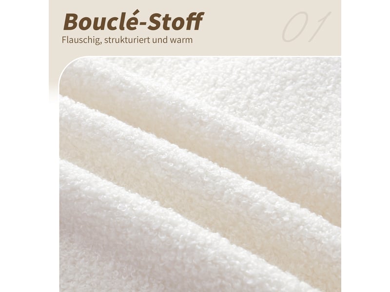  Lit coffre enfant simple 90×200 cm avec usb et type-c, sans matelas - okmyhome- en tissu bouclette beige  - Conforama E