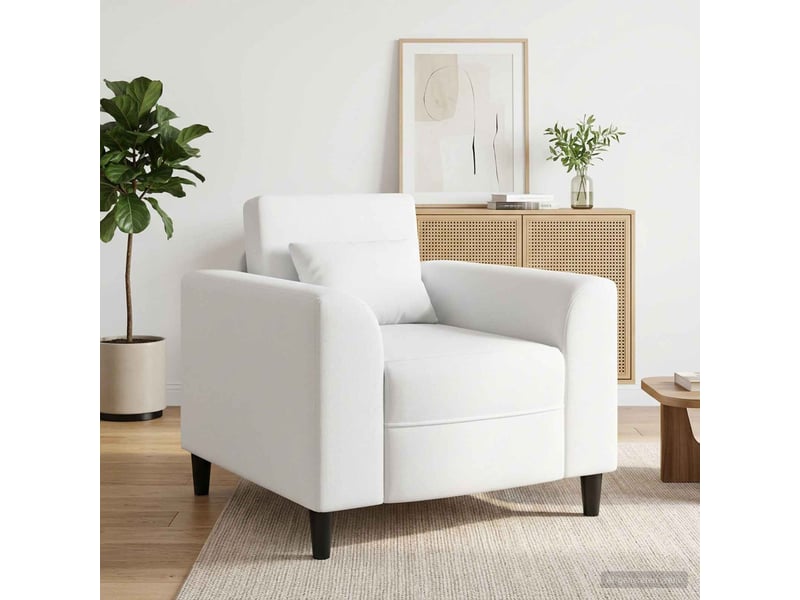  Vidaxl fauteuil blanc tissu  - Conforama B