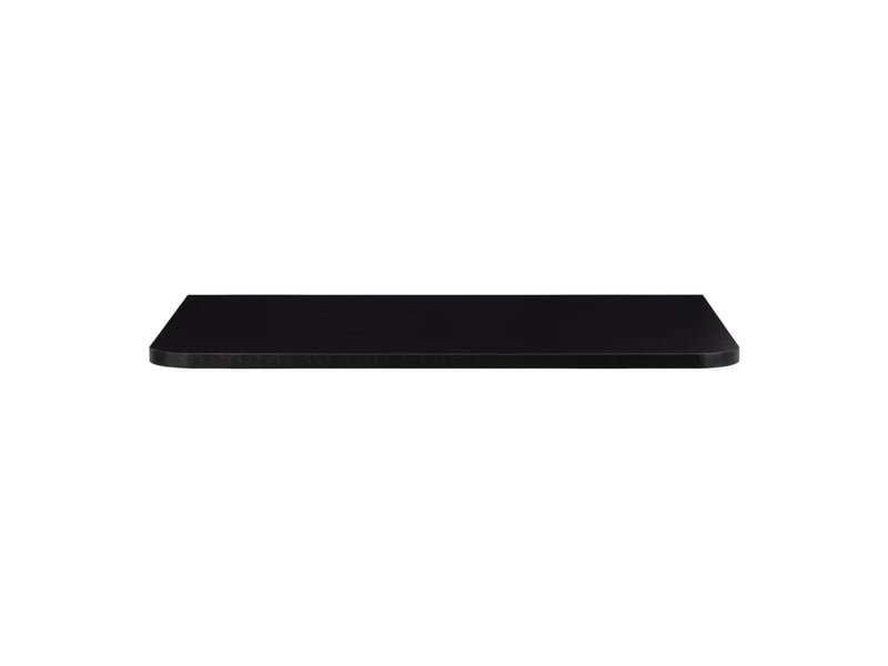  Plan de travail linea 60 cm noir mat pour meuble de salle de bain avec angles arrondis  - Conforama D