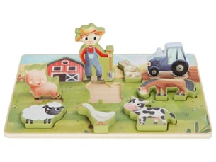 Puzzle encastrement en bois ferme