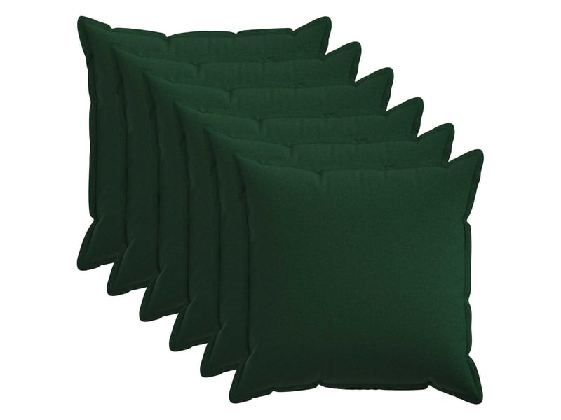  Lot de 6 housses de coussin houten vert foncé 80 x 80 cm cf49874  - Conforama B