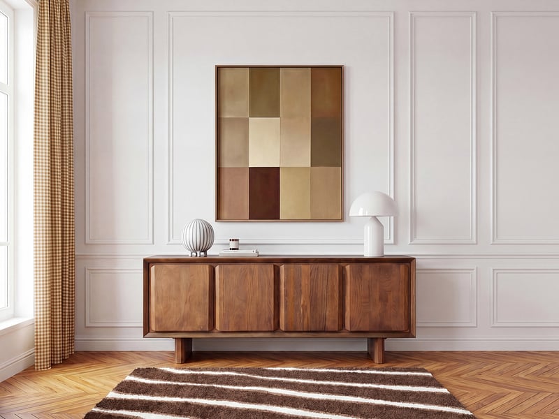  Bobochic buffet 4 portes 200 cm bellecour bois massif de manguier BELLECOUR - Conforama B