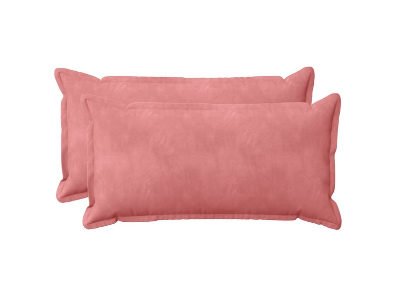  Lot de 2 coussins avec oreiller, coussins décoratifs houten rose fløjl cf51098  - Conforama A