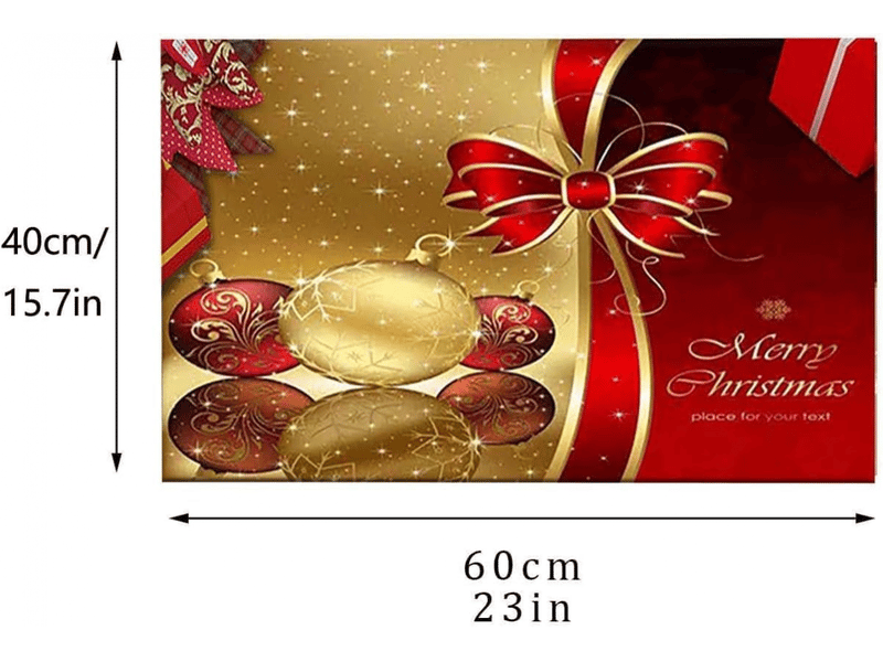 Tapis de noël - 40 x 60 cm - décoration de noël - paillasson de porte - pour chambre à coucher, couloir, salon, sol, cuisine, salle de bain - Conforama B