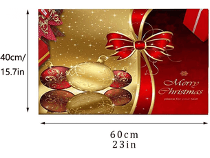 Tapis de noël - 40 x 60 cm - décoration de noël - paillasson de porte - pour chambre à coucher, couloir, salon, sol, cuisine, salle de bain