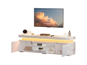 Meuble tv coloris blanc 150 cm <strong>OXEZA</strong>  <strong></strong>