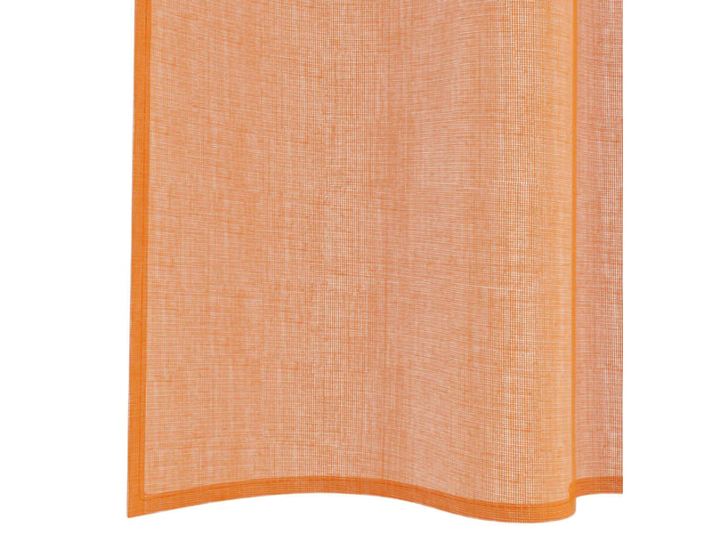  Lot de 2 rideaux en voile, voilages à œillets couleur terre cuite cf44260  - Conforama E