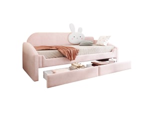 Lit banquette 90x200 cm <strong></strong> <strong></strong> coloris rose
