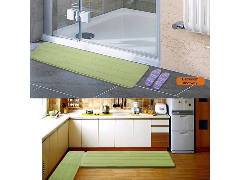  Tapis de bain en mousse à mémoire de forme antidérapant - 32 x 20 pouces - brun café  - Conforama D