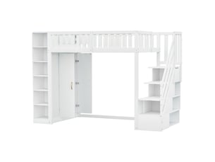 Lit mezzanine 90x200 cm Fay Lum coloris blanc