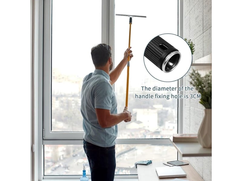  Enowelir grattoir de nettoyage en acier inoxydable grattoir de fenêtre professionnel 35 cm grattoir multifonctionnel grattoir de nettoyage de porte  - Conforama D