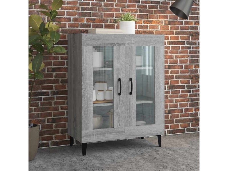  Buffet - bahut - meuble de rangement sonoma gris 69,5x34x90 cm bois d'ingénierie  - Conforama B