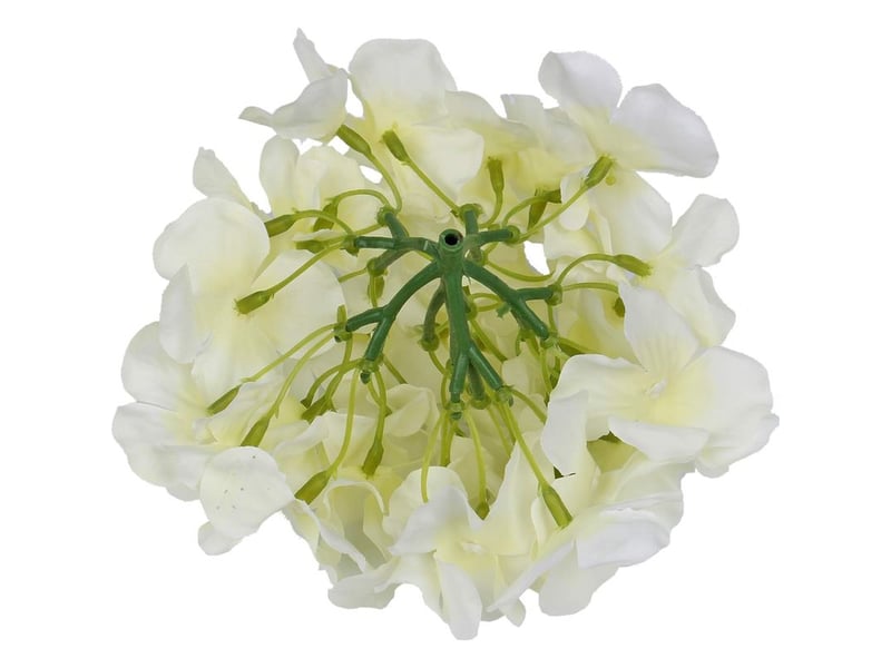  Têtes d'hortensias en soie, fleurs artificielles avec tiges, pour décoration de maison et de mariage, lot de 10 (ivoire)-aquaforge  - Conforama C