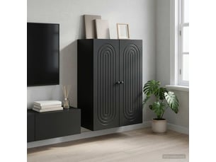 Armoire     <strong></strong> <strong></strong> coloris noir largeur 66 cm