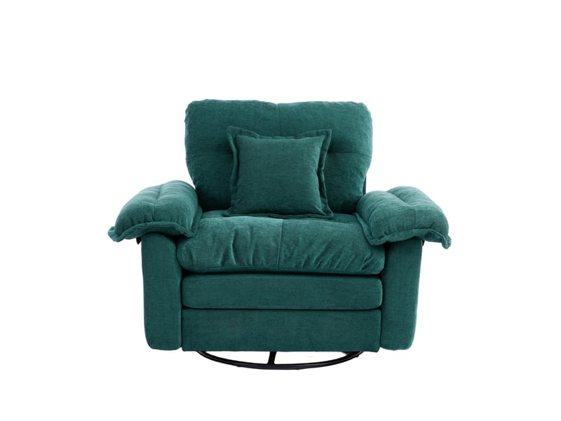 Fauteuil pivotant 360° en chenille – fauteuil d'appoint oversized confortable pour la lecture et le repos - Conforama A
