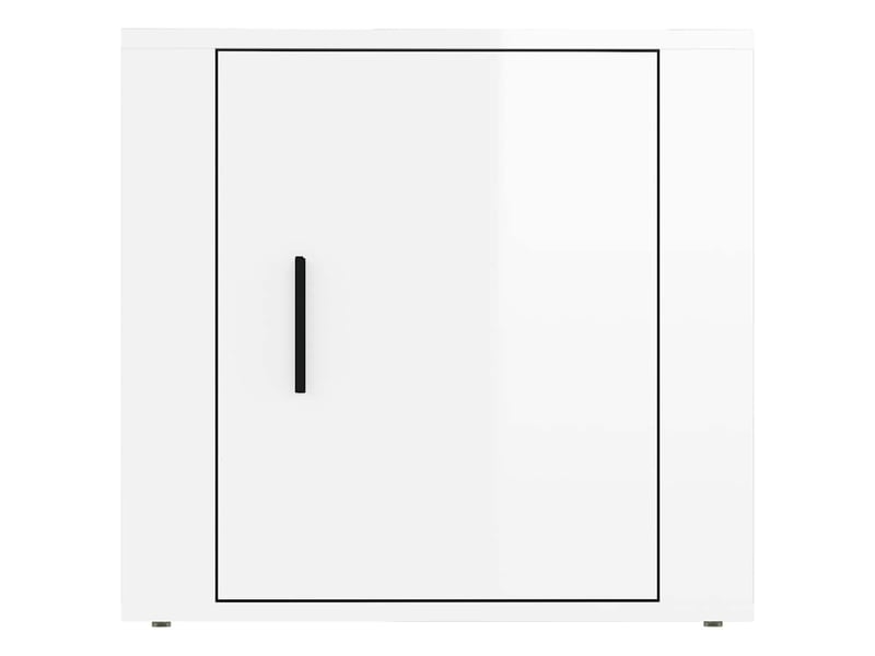  Table de chevet chanmbre, table d'appoint blanc brillant 50x39x47 cm  - Conforama E