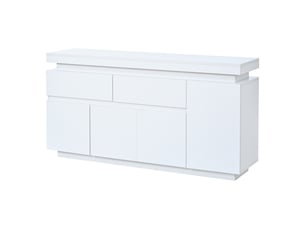 Buffet 4 porte(s) 2 tiroir(s) BGSRYAO - 140 cm coloris blanc
