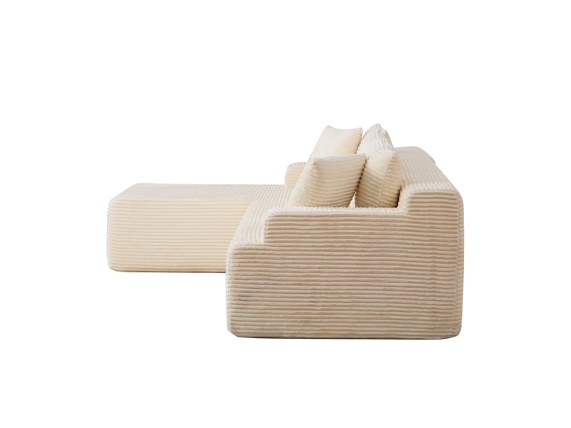  Canapé modulable – canapé de salon, base antidérapante, facile à déplacer, en tissu chenille, format compressé  - Conforama B