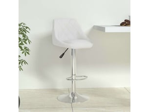 Tabouret de bar, chaise de bar blanc similicuir shl31756