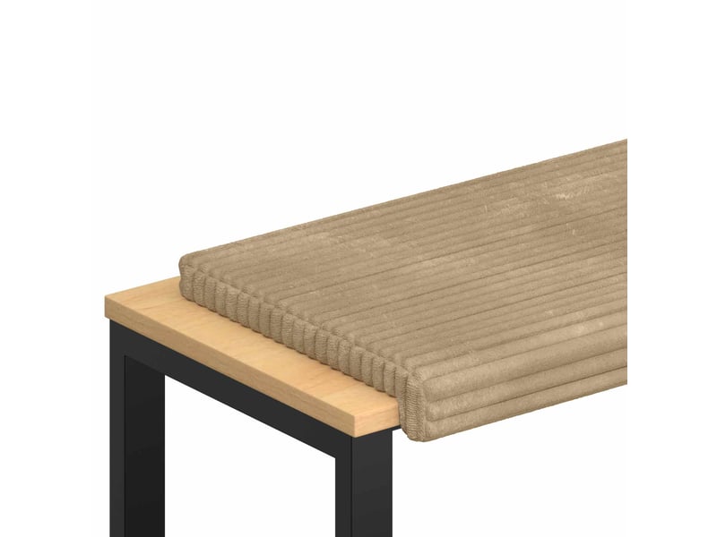  Coussin de banc, coussin d'assise, coussin de canapé velours côtelé en peluche taupe cf53879  - Conforama A