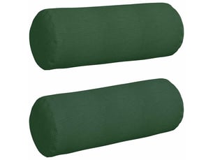 Lot de 2 coussins d'accent, coussins décoratifs, coussins lombaires vert foncé ø 25 x 70 cm cf56756