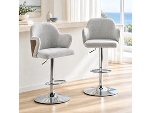 tabouret de bar assise réglable en hauteur  <strong>HAVRYA</strong>  - bicolore hauteur d'assise 64 cm vendu Par paire