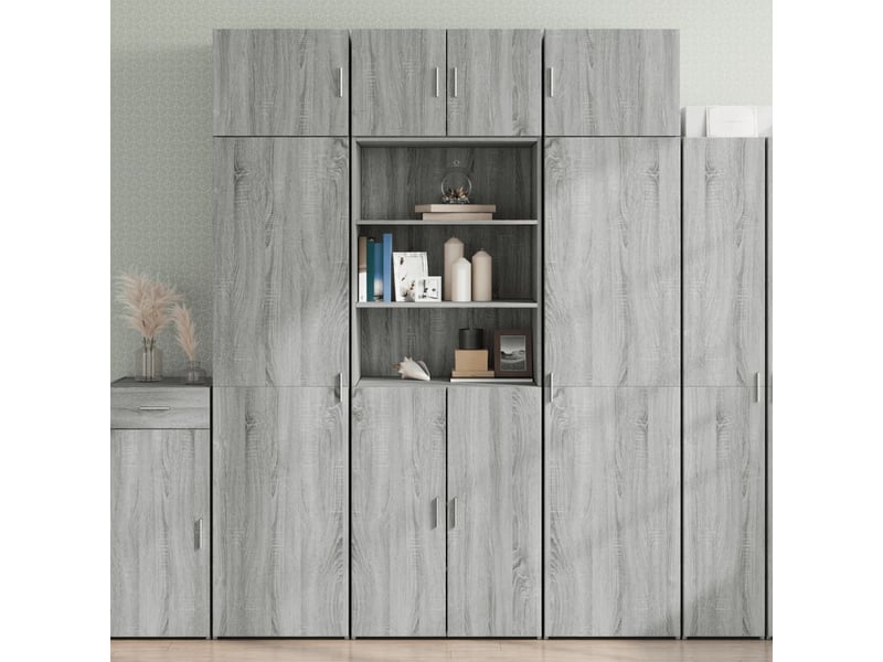  Buffet - armoire de rangement sonoma gris 70x42,5x225 cm  - Conforama B