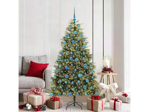 Sapin de noël artificiel, arbre de noël avec branches pliables et cônes 180 cm shl4055