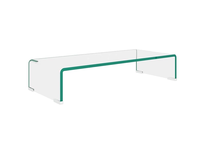  Meuble tv - banc tv - meuble de rangementpour moniteur 60x25x11 cm verre transparent  - Conforama A