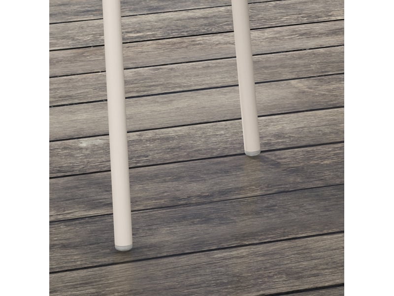 Lot de 4 chaises de jardin empilables 59x55x84 cm avec dossier et accoudoirs métal gris - Conforama D