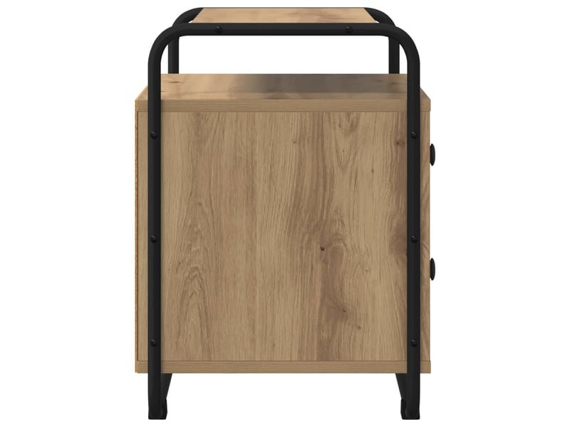  Table de chevet - cabinet de chevet - table de nuit 2 pc chêne artisanal bois d'ingénierie  - Conforama E