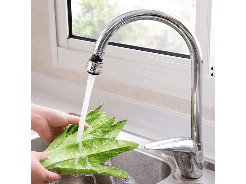  Bec de robinet, pare-éclaboussures, économiseur d'eau, filtre prolongateur de jet de douche de cuisine  - Conforama E